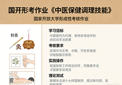 国家开放大学学习网国开电大i国开网上形考作业中医保健调理技能形考任务一二三四网上作业答案